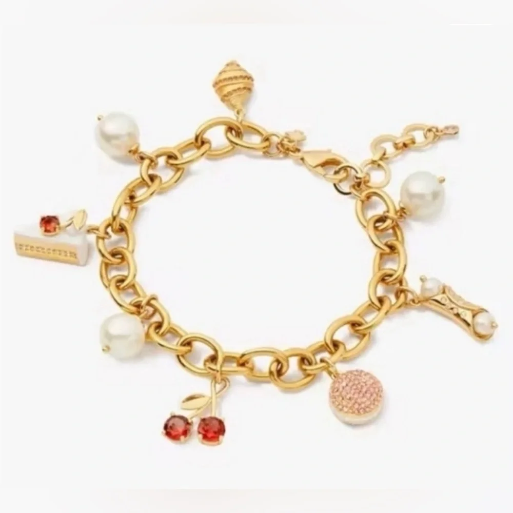 KATE SPADE 🍰 Pastry Shop Charm Bracelet NWT - Picture 3 of 7
